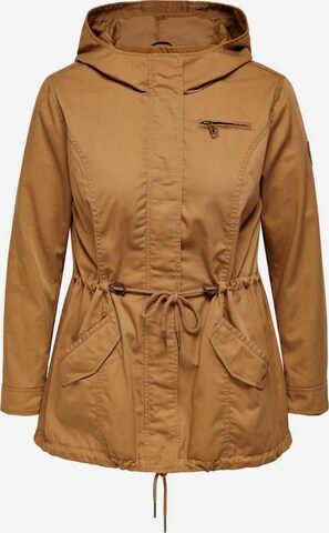ONLY Carmakoma Between-Seasons Parka in Brown: front