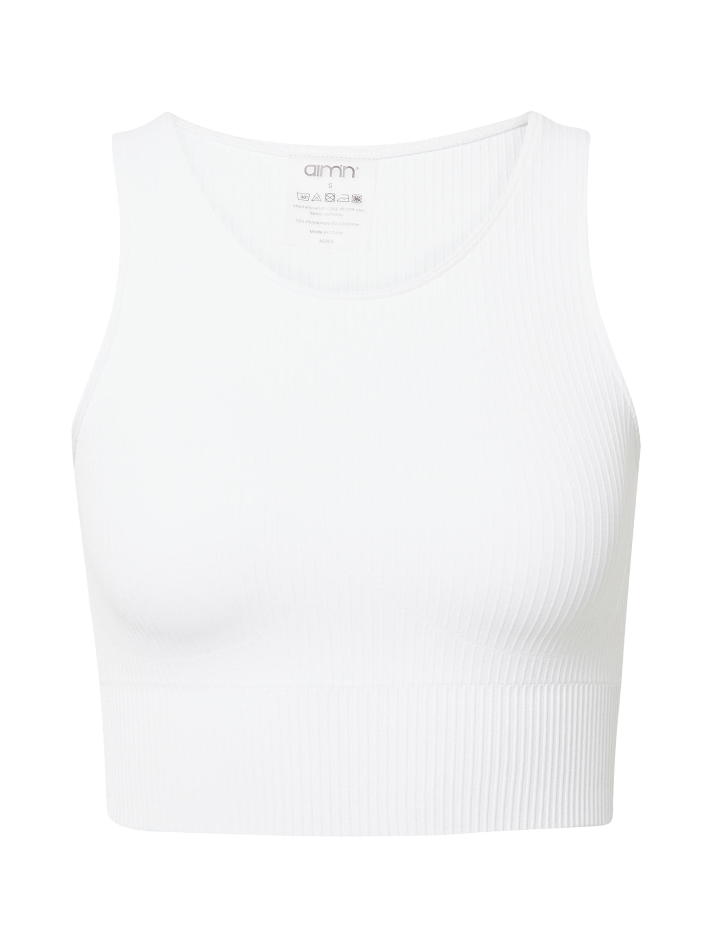 Aim'n Korzetová Sportovní podprsenka – bílá: přední strana