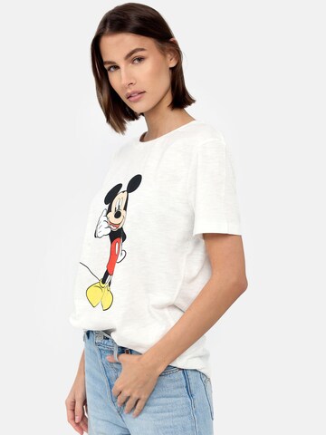 Recovered T-Shirt 'Mickey Mouse Phone' in Beige