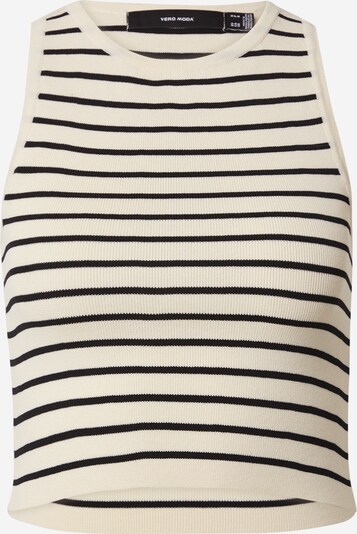 VERO MODA Knitted top 'GINNY' in Cream / Black, Item view