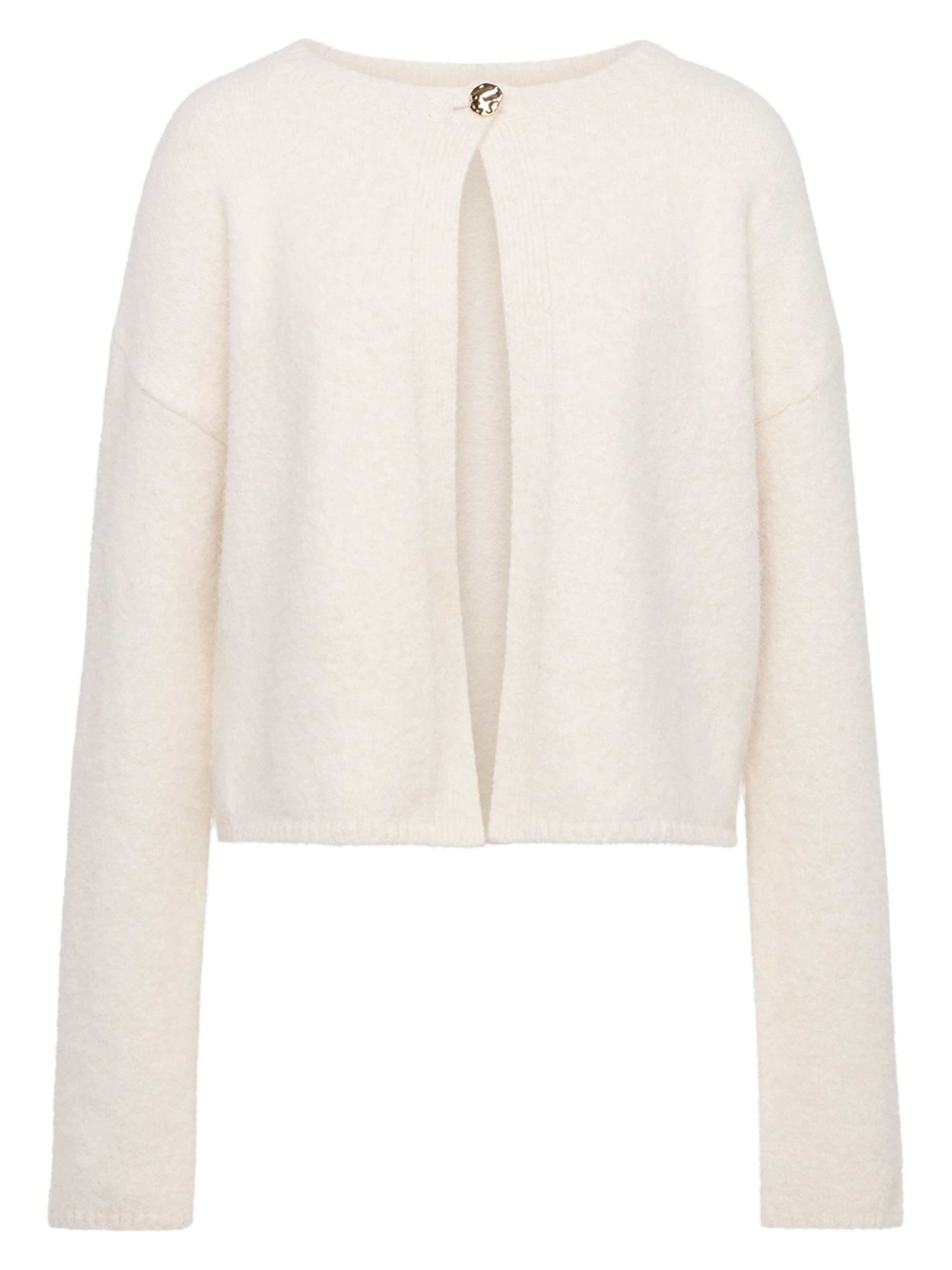 Tamaris Knit Cardigan in White: front