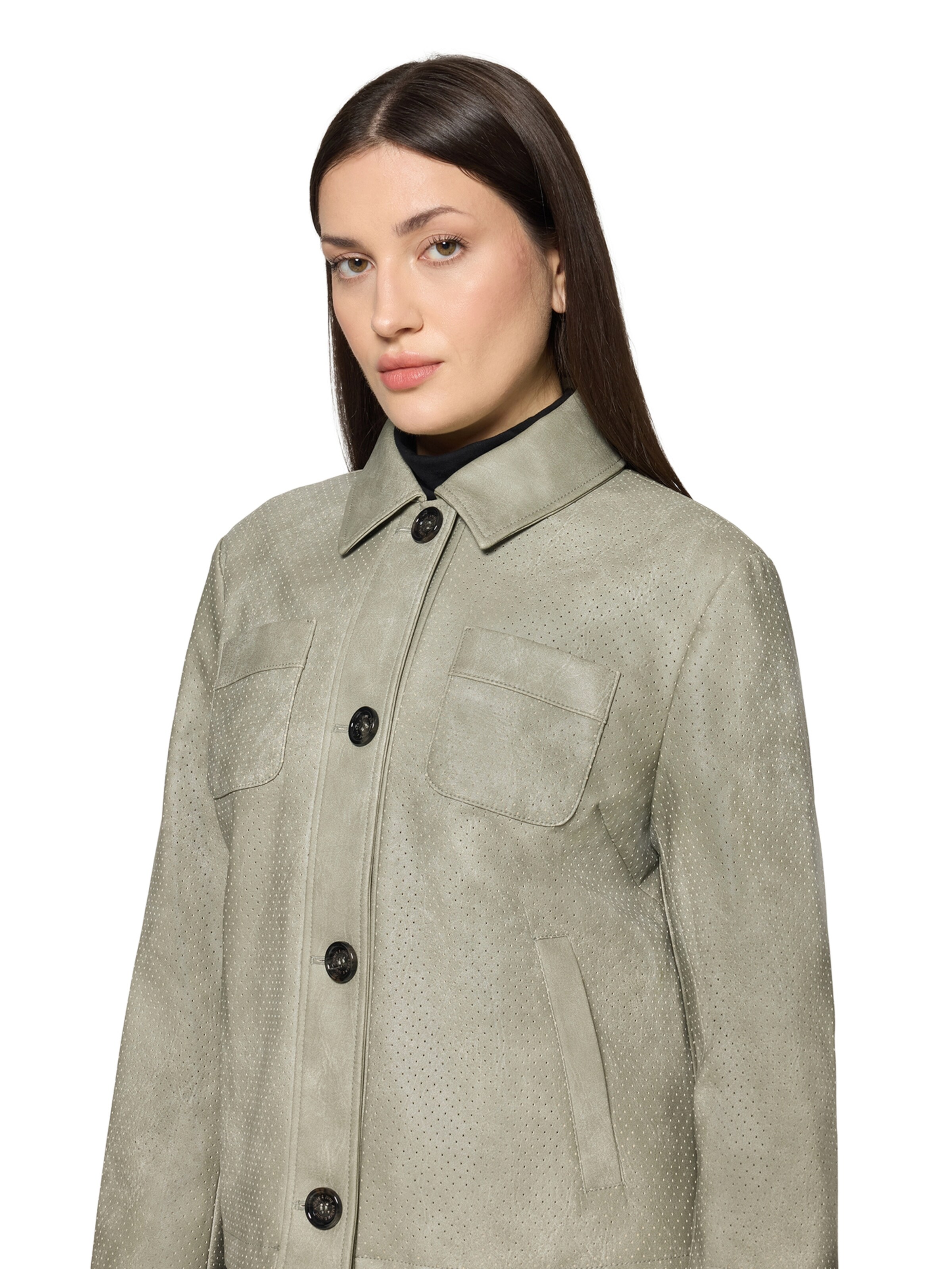 Amber & June Between-Season Jacket in Green