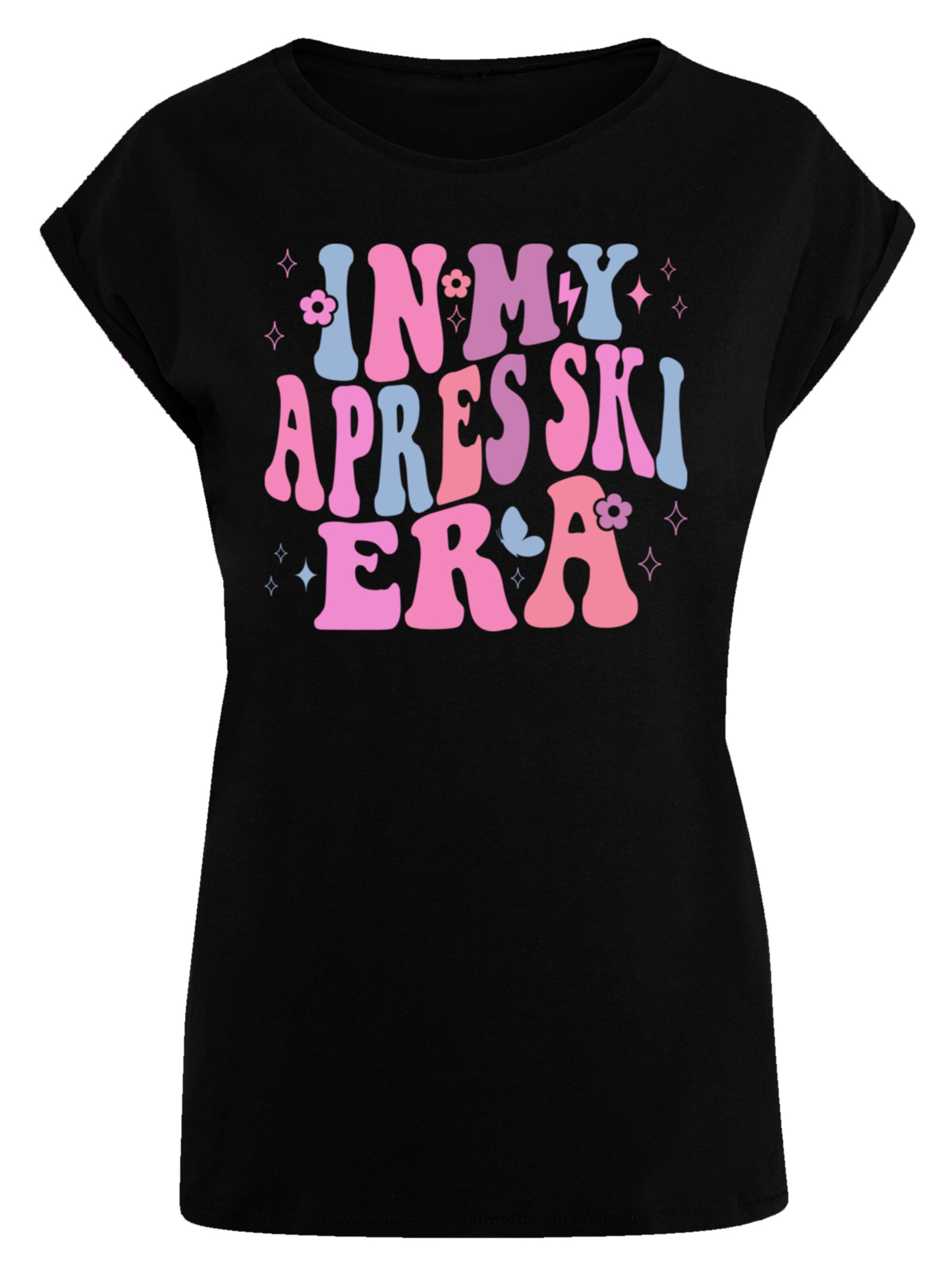 T-shirt 'In My Apres Ski Era' F4NT4STIC en noir : devant