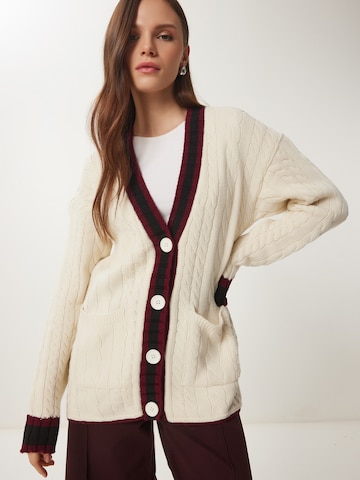 Happiness İstanbul Knit cardigan in Beige: front