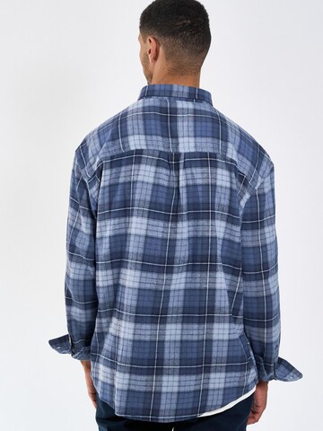 Legends Regular fit Overhemd 'Russel Flannel Check 04' in Blauw