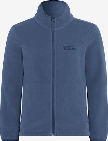JACK WOLFSKIN Athletic Fleece Jacket in Blue: front