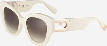 Lunettes de soleil 'SFU596' FURLA en blanc : devant