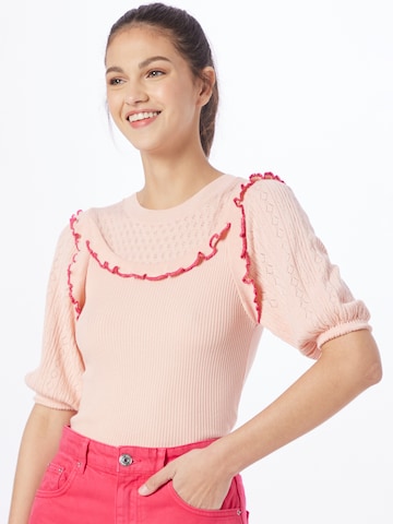 Pull-over Oasis en rose : devant