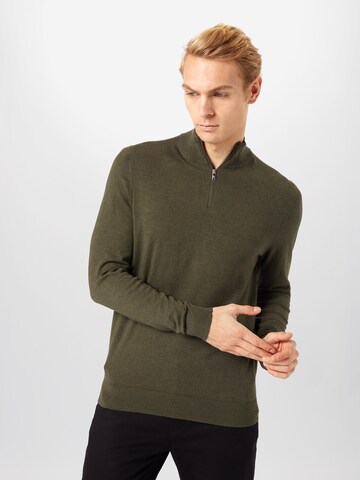 BURTON MENSWEAR LONDON Regular fit Sweater in Green: front