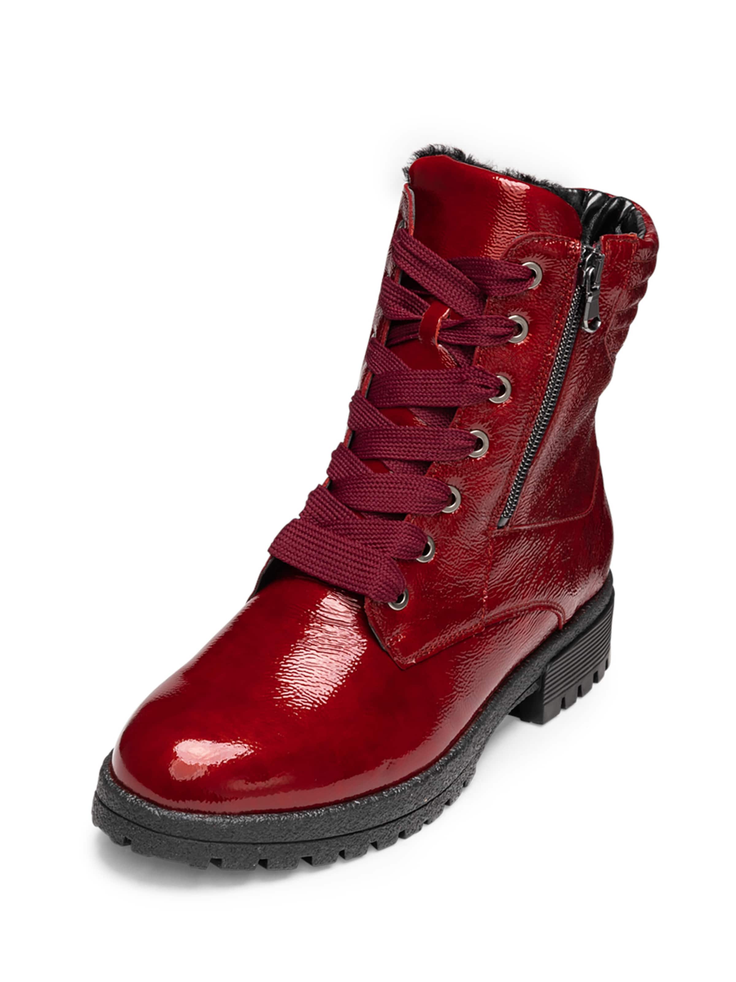 VITAFORM Schnürstiefelette in Rot: Vorderseite