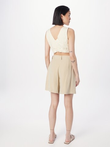 MSCH COPENHAGEN Wide Leg Shorts 'Kinna Selia' in Beige