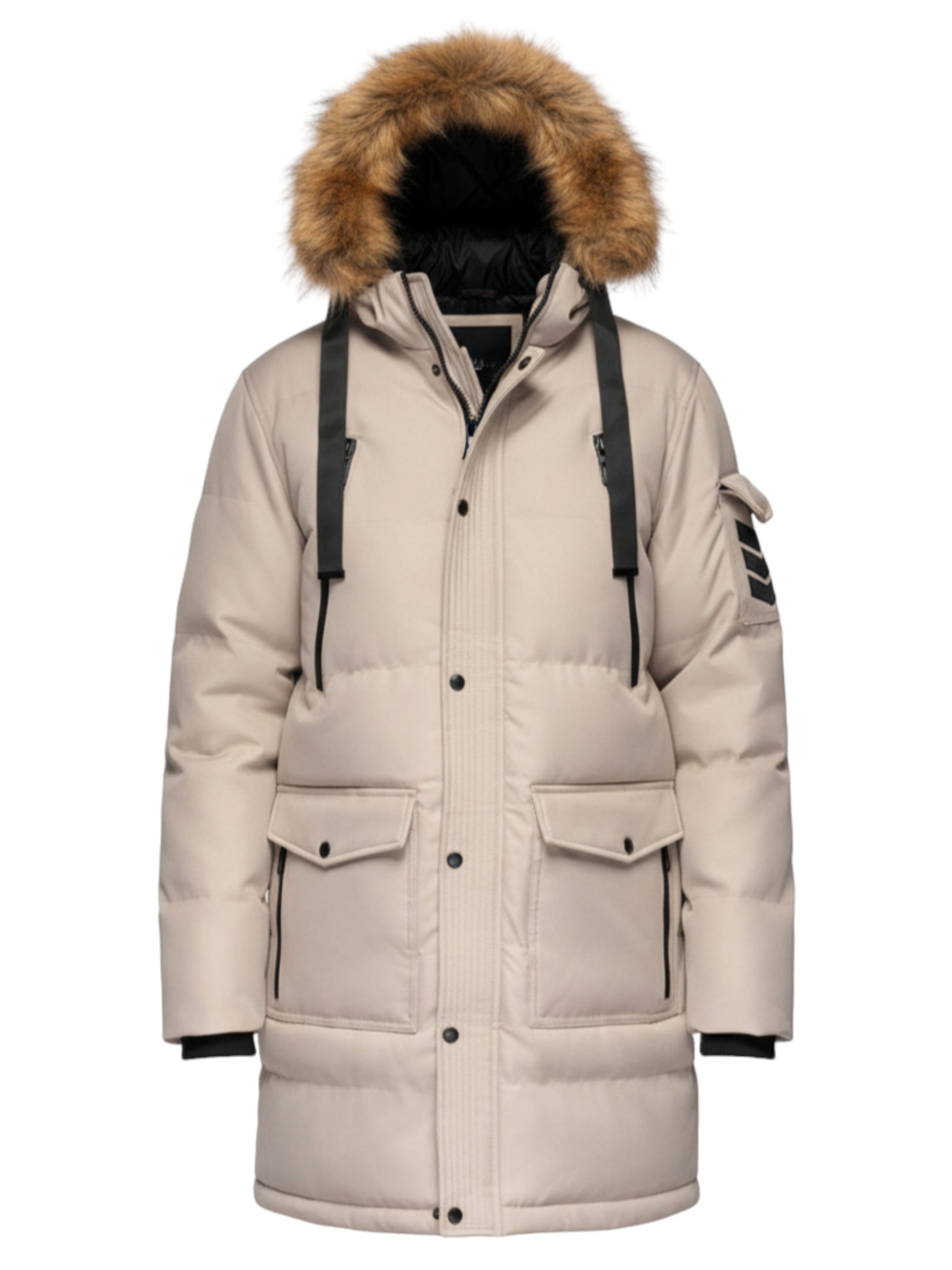 Ombre Winter jacket in Beige: front