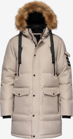 Ombre Winterjas in Beige: voorkant