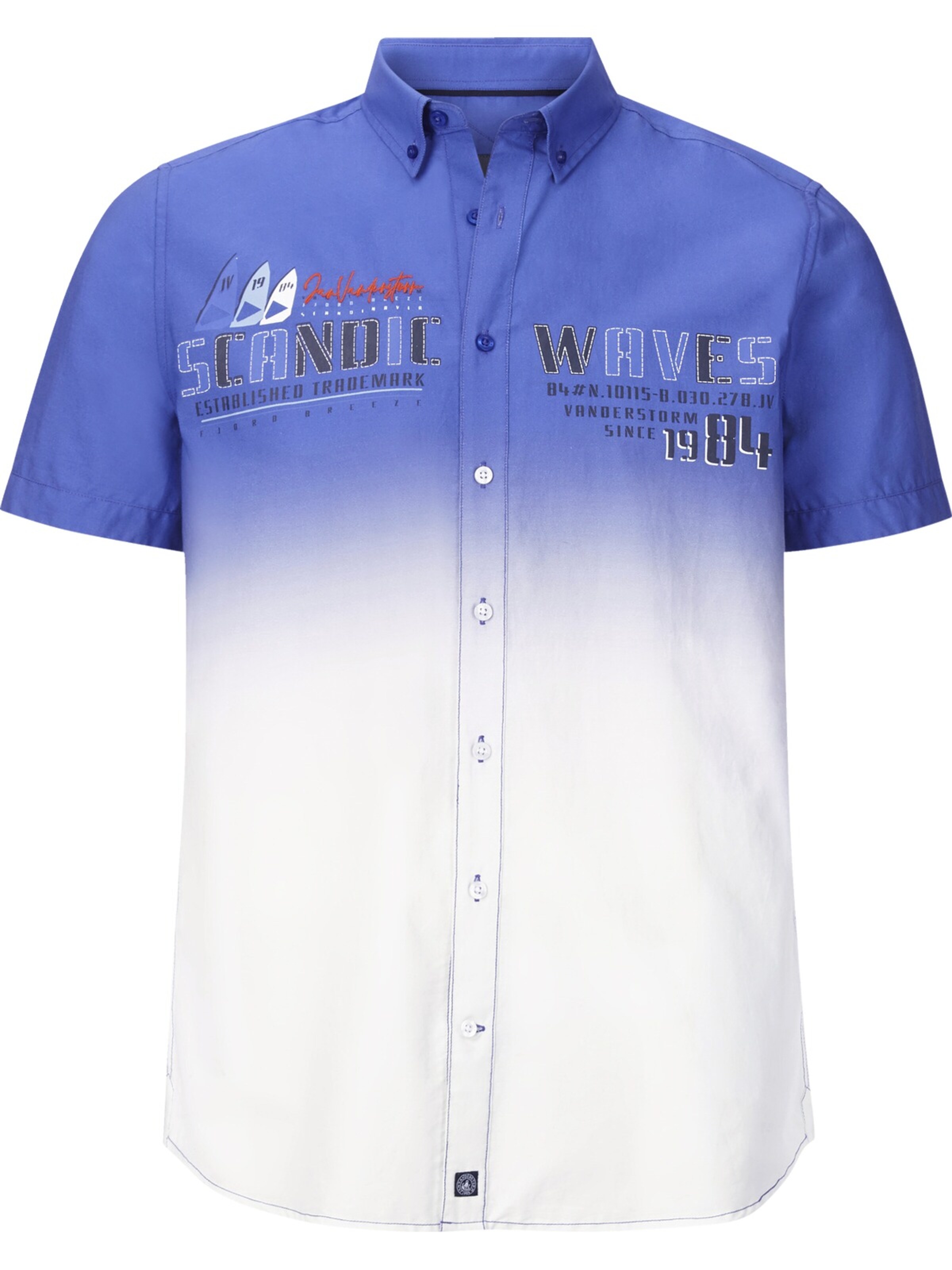 Jan Vanderstorm Comfort Fit Kurzarmhemd ' Oddi ' in Blau: Vorderseite