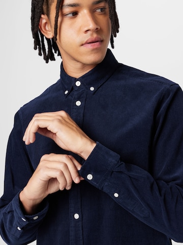 minimum Regular fit Button Up Shirt 'Walther 2.0' in Blue