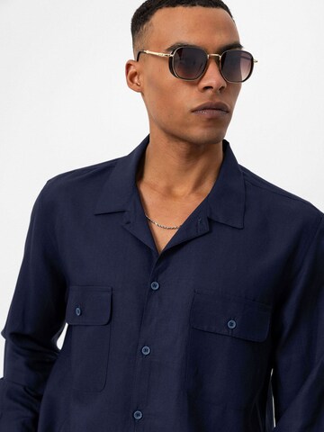 Antioch Regular fit Button Up Shirt in Blue