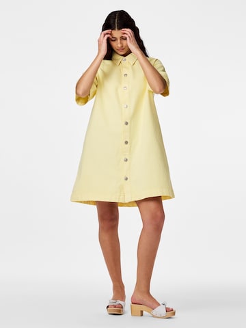 PIECES Shirt Dress 'PCSKY' in Yellow