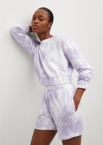 Sweat-shirt 'Tie' MANGO en violet : devant