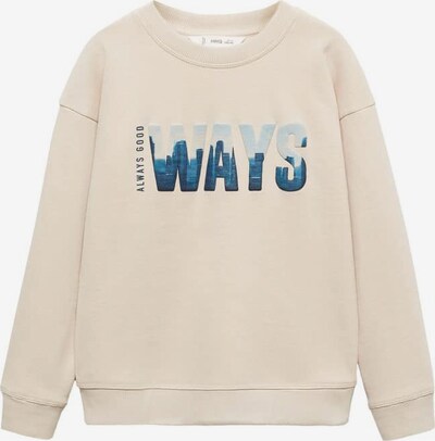 MANGO KIDS Sweatshirt in de kleur Sand / Lichtblauw / Donkerblauw, Productweergave