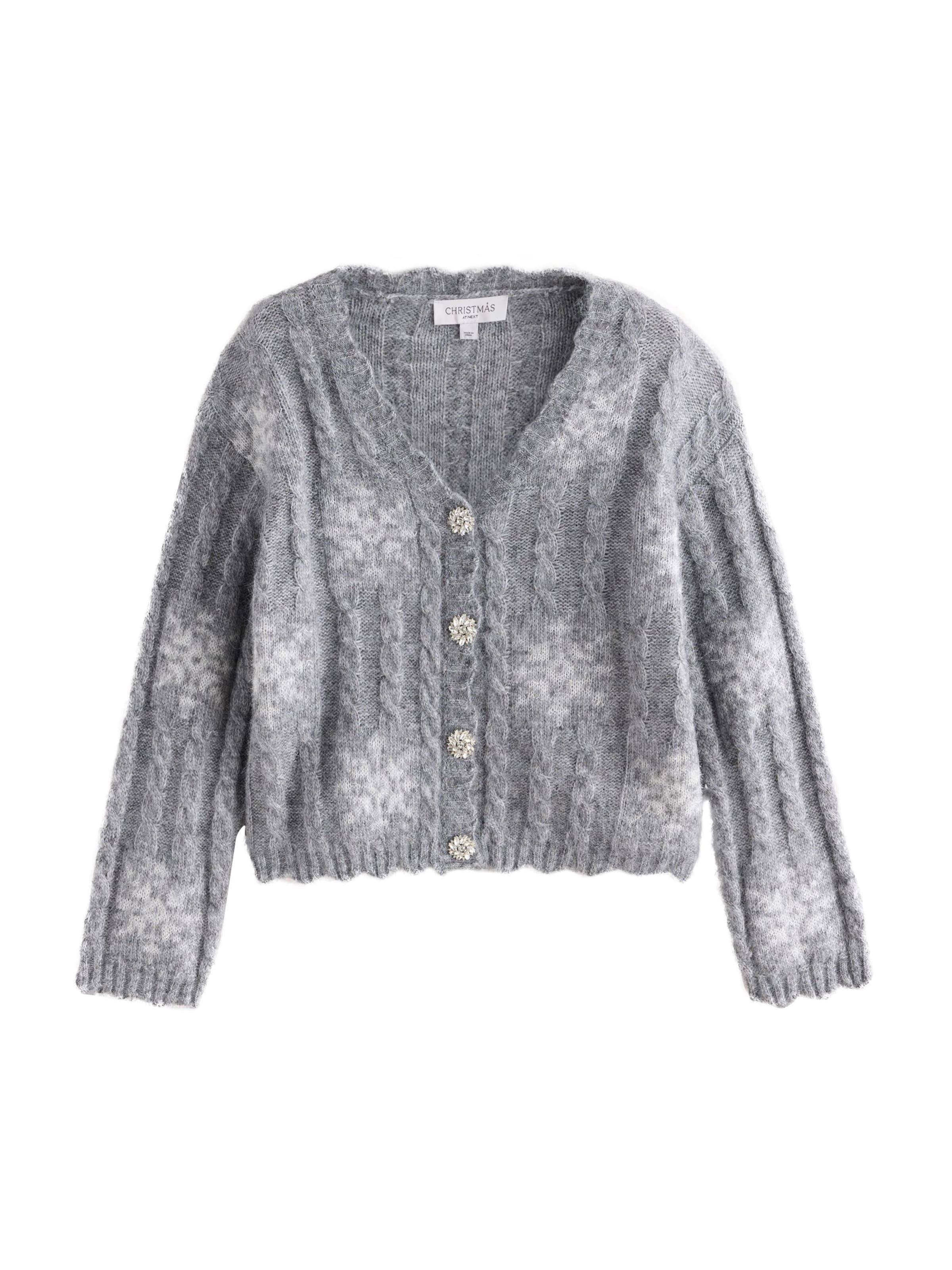 Next Knit cardigan in Grey: front
