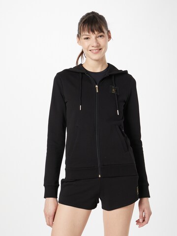 ARMANI EXCHANGE Zip-Up Hoodie in Black: front