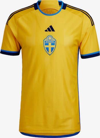 ADIDAS PERFORMANCE - Camisola de futebol 'Sweden 22 Home' em amarelo: frente