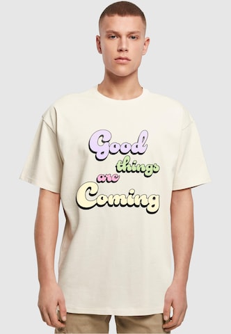 Merchcode Shirt 'Good Things' in Beige: front