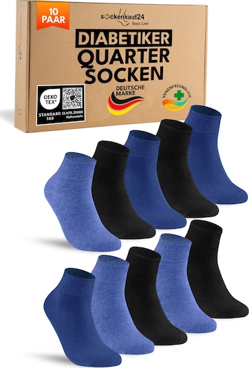 sockenkauf24 Socken 'Diabetiker Socken' in 35-38 in blau, Produktansicht