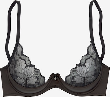 LASCANA Bustier Rintaliivi 'Banana bra' värissä musta: etupuoli