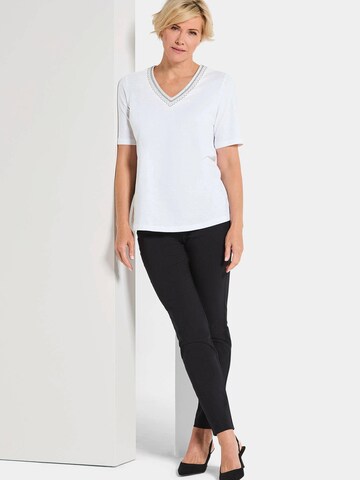 Goldner Shirt in Weiß