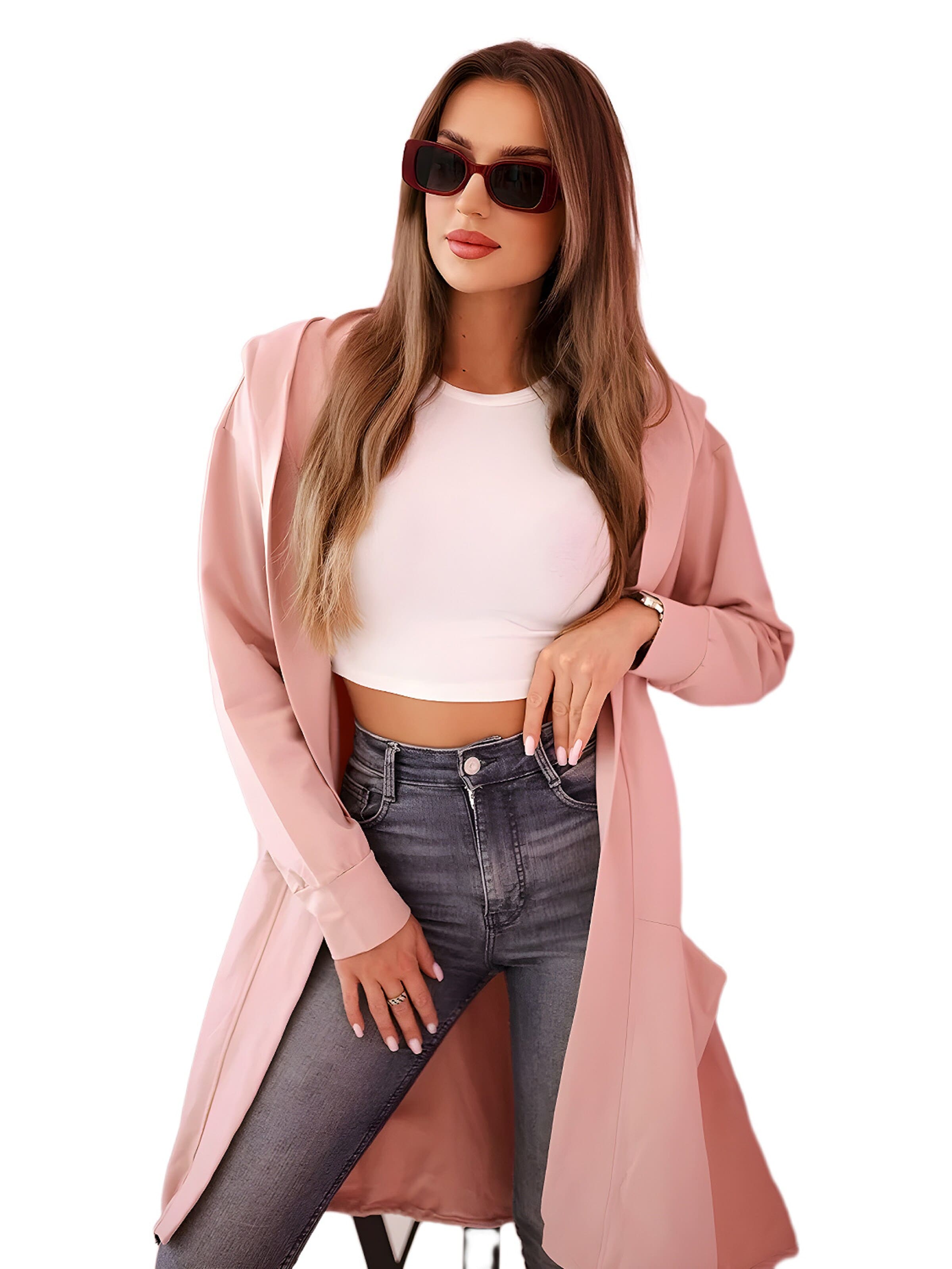 Lumera Gebreid vest in Roze: voorkant