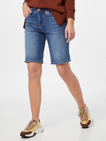 PULZ Jeans Slimfit Shorts 'EMMA' in Blau: predná strana