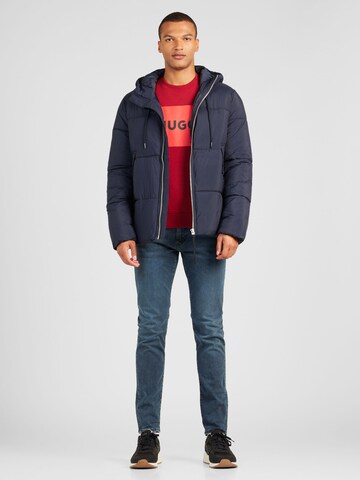 HUGO Sweatshirt 'Duragol' in Rood