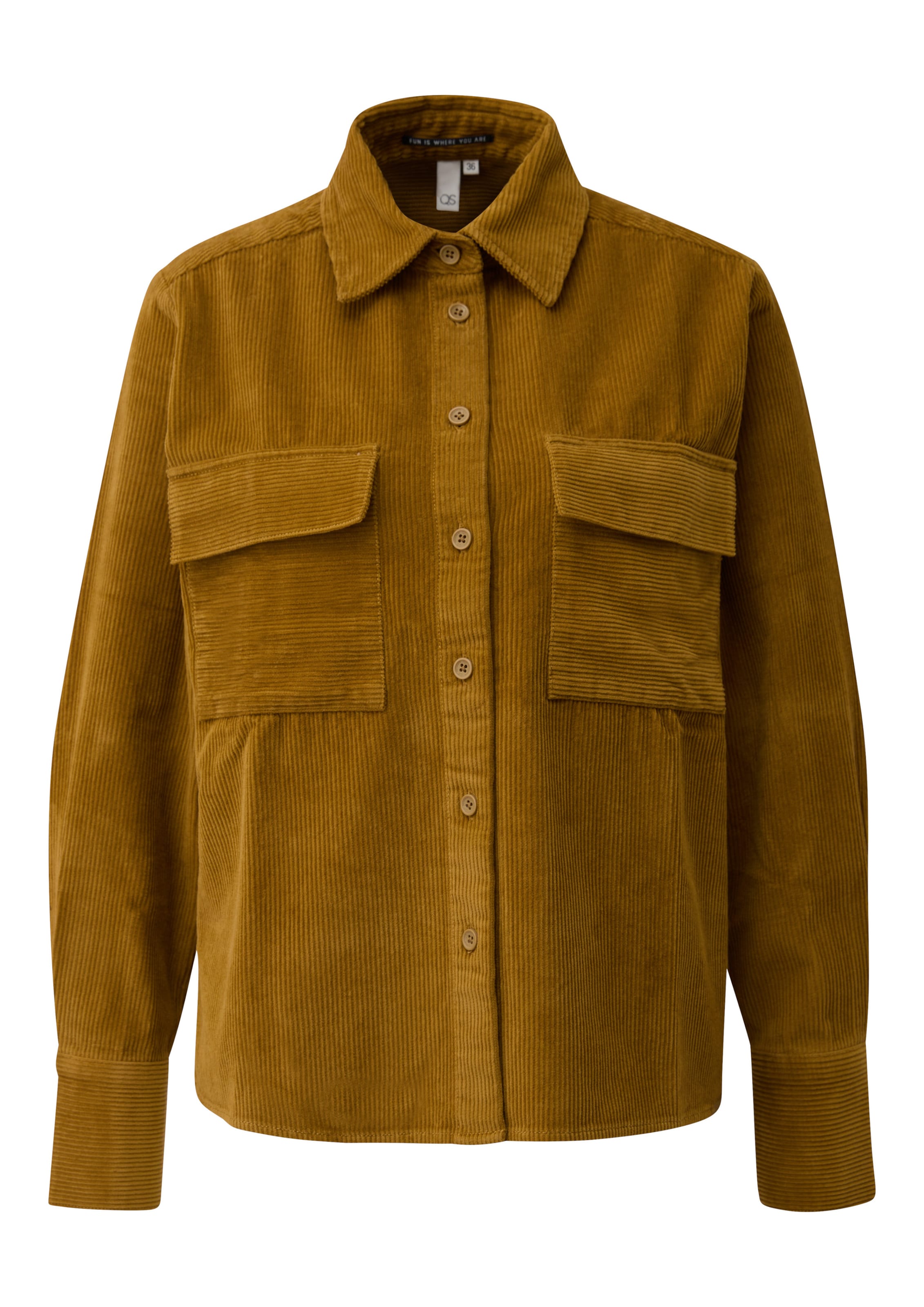 QS Between-season jacket in Yellow: front