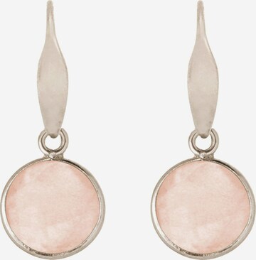Gemshine Earrings 'Rosenquarz' in Silver: front
