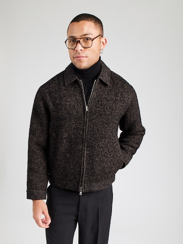 Abercrombie & Fitch Prechodná bunda - Hnedá: predná strana