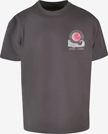Merchcode Shirt 'Sunset Charm' in Grey: front
