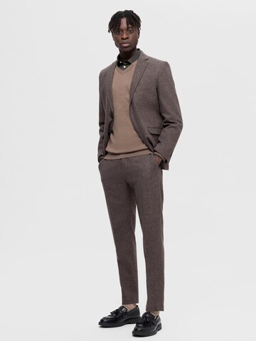 SELECTED HOMME Pulóver 'SLHBERG' - barna