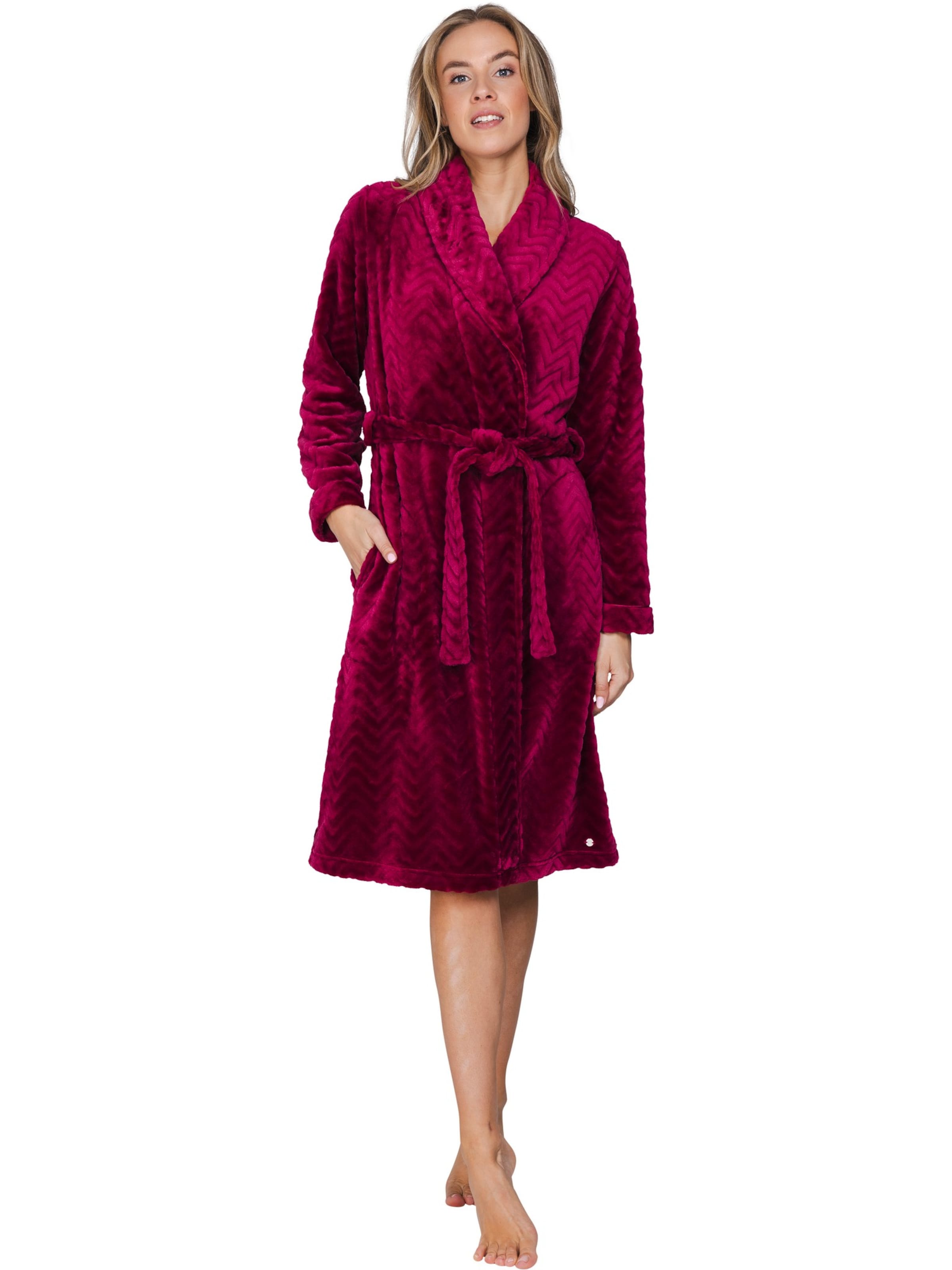 Pastunette Ochtendjas 'Rosewood Comfort' in Rood: voorkant
