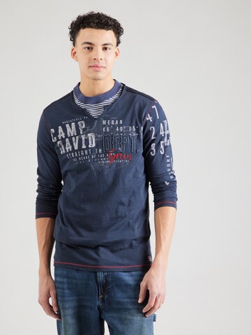 T-Shirt CAMP DAVID en bleu : devant