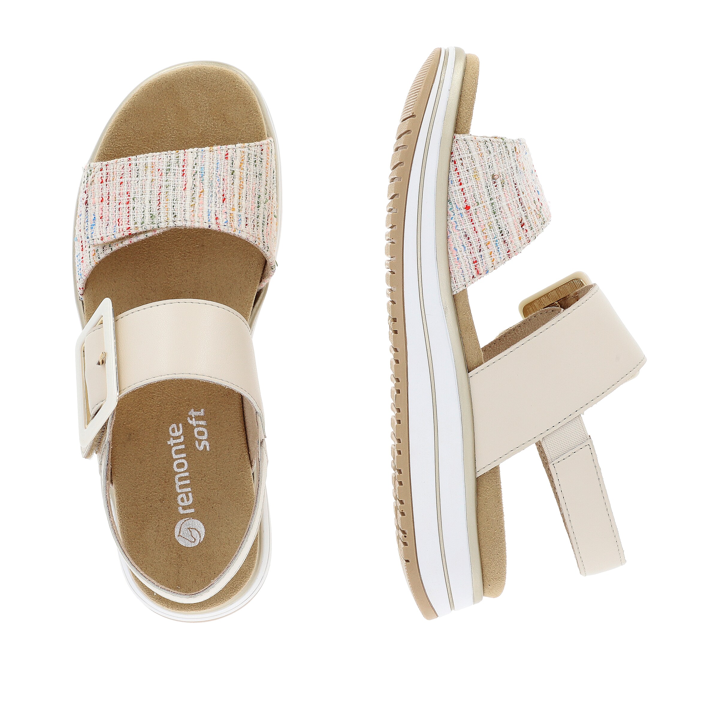 REMONTE Strap sandal in Beige