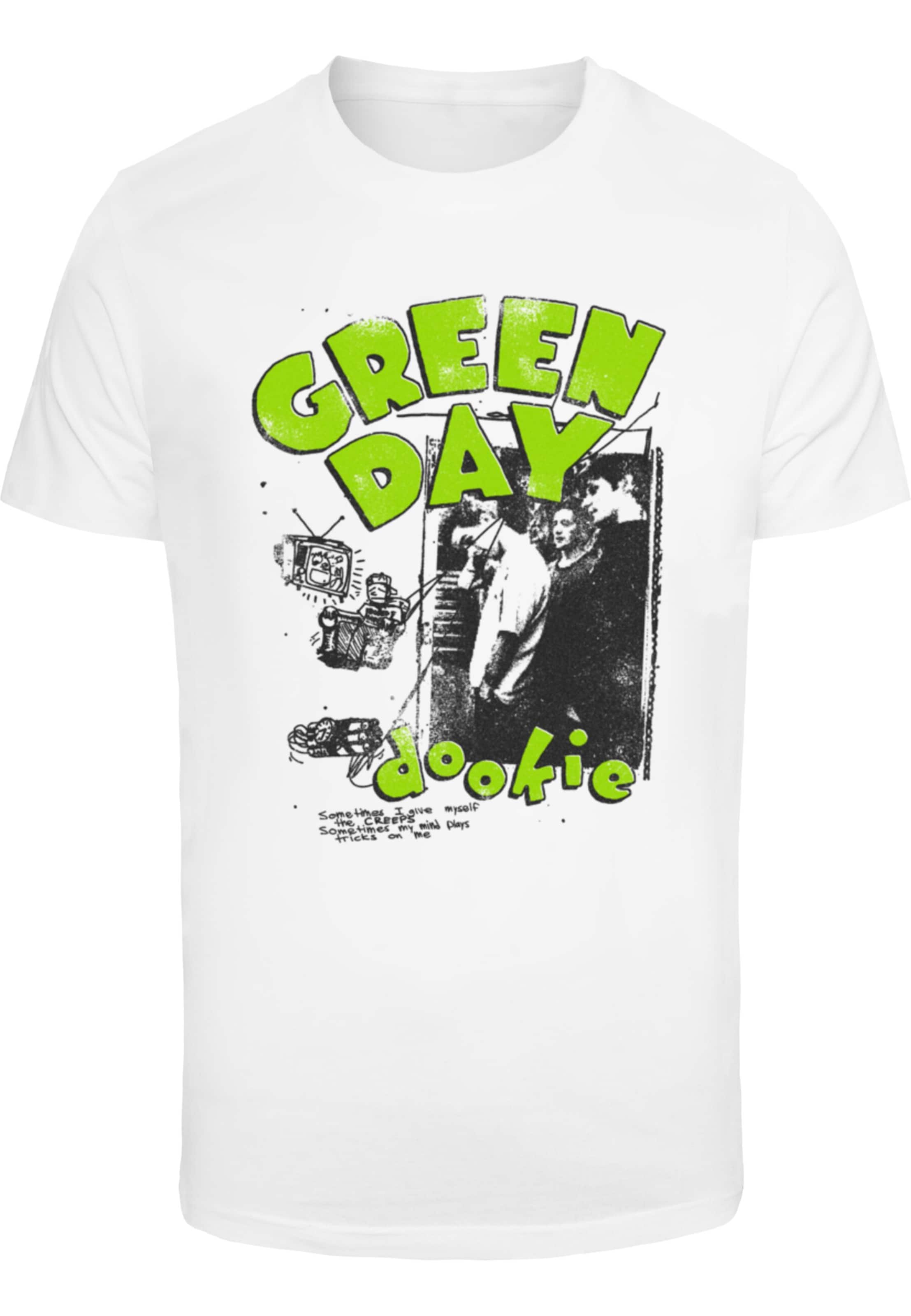 Merchcode Shirt 'Green Day Dookie Sketched Up' in White: front