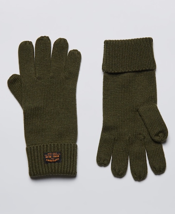 Superdry Full Finger Gloves 'Radar' in Green