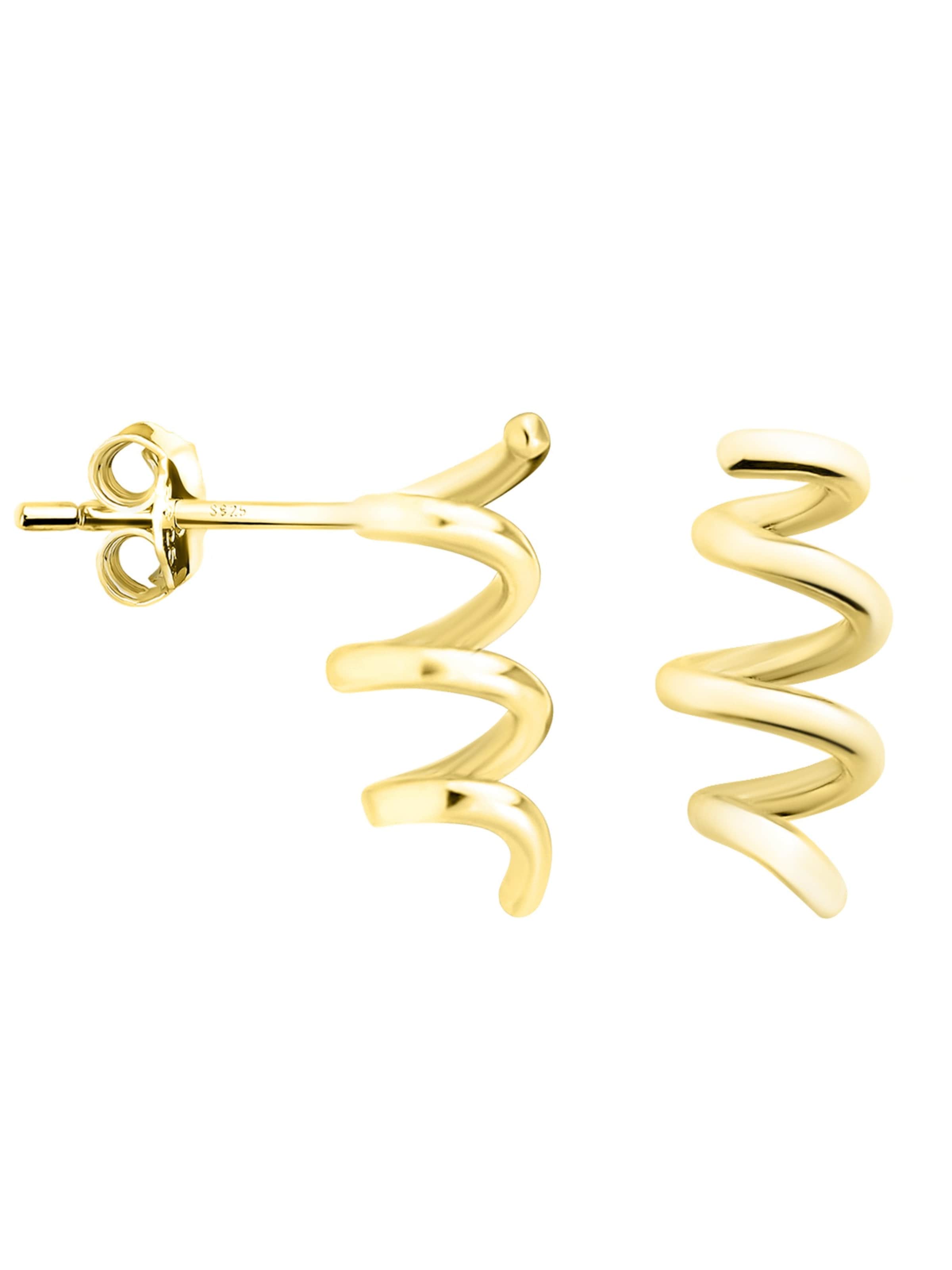 Sofia Milani Ohrringe 'Twisted'‌‌‌‌‌‌‌‌ in Gold: Vorderseite