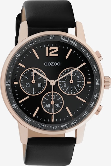 OOZOO Uhr in rosegold / schwarz, Produktansicht