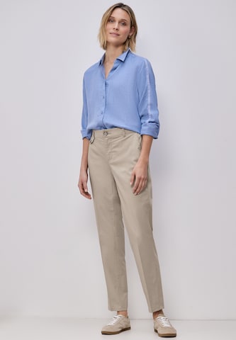 STREET ONE Slimfit Hose in Grau