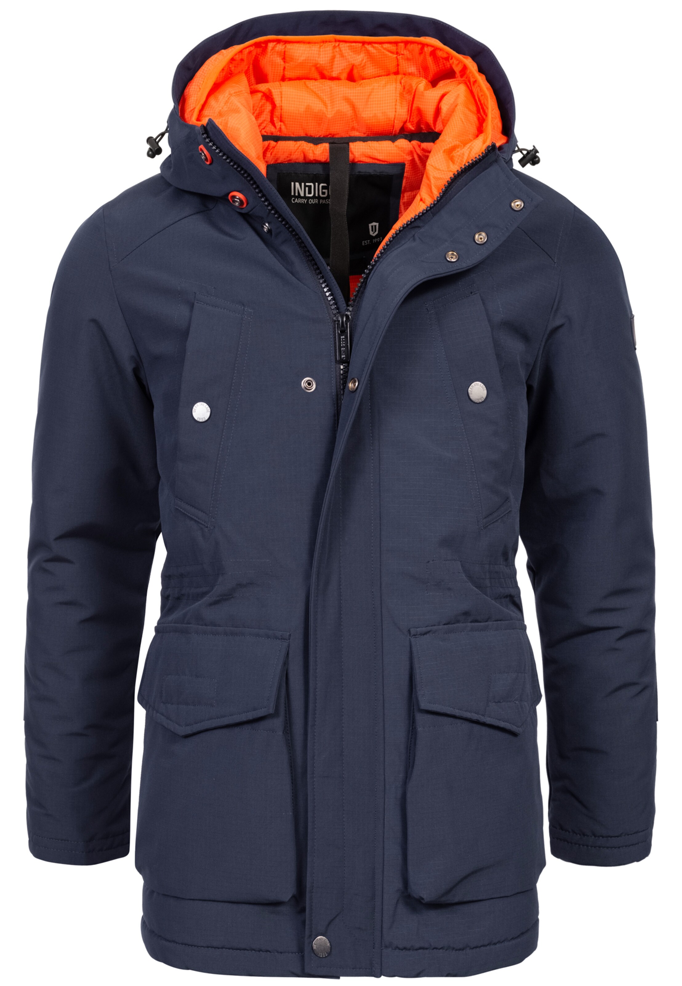 INDICODE JEANS Parka in Blau: Vorderseite