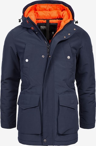 Parka d’hiver INDICODE JEANS en bleu : devant