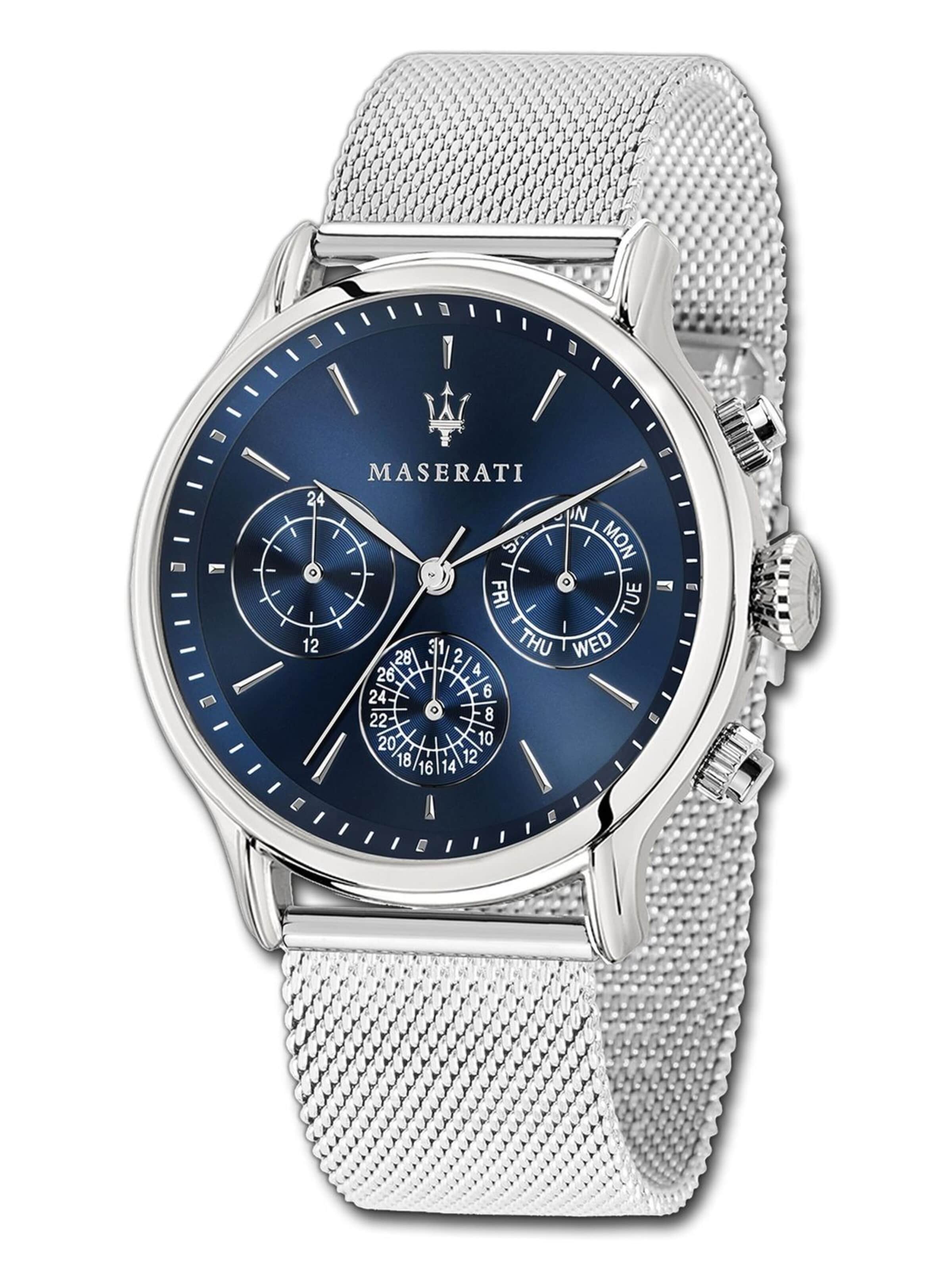 Maserati Analoog horloge in Zilver: voorkant