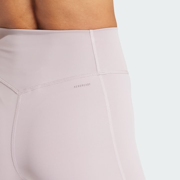 ADIDAS PERFORMANCE Skinny Športne hlače 'Optime' | vijolična barva